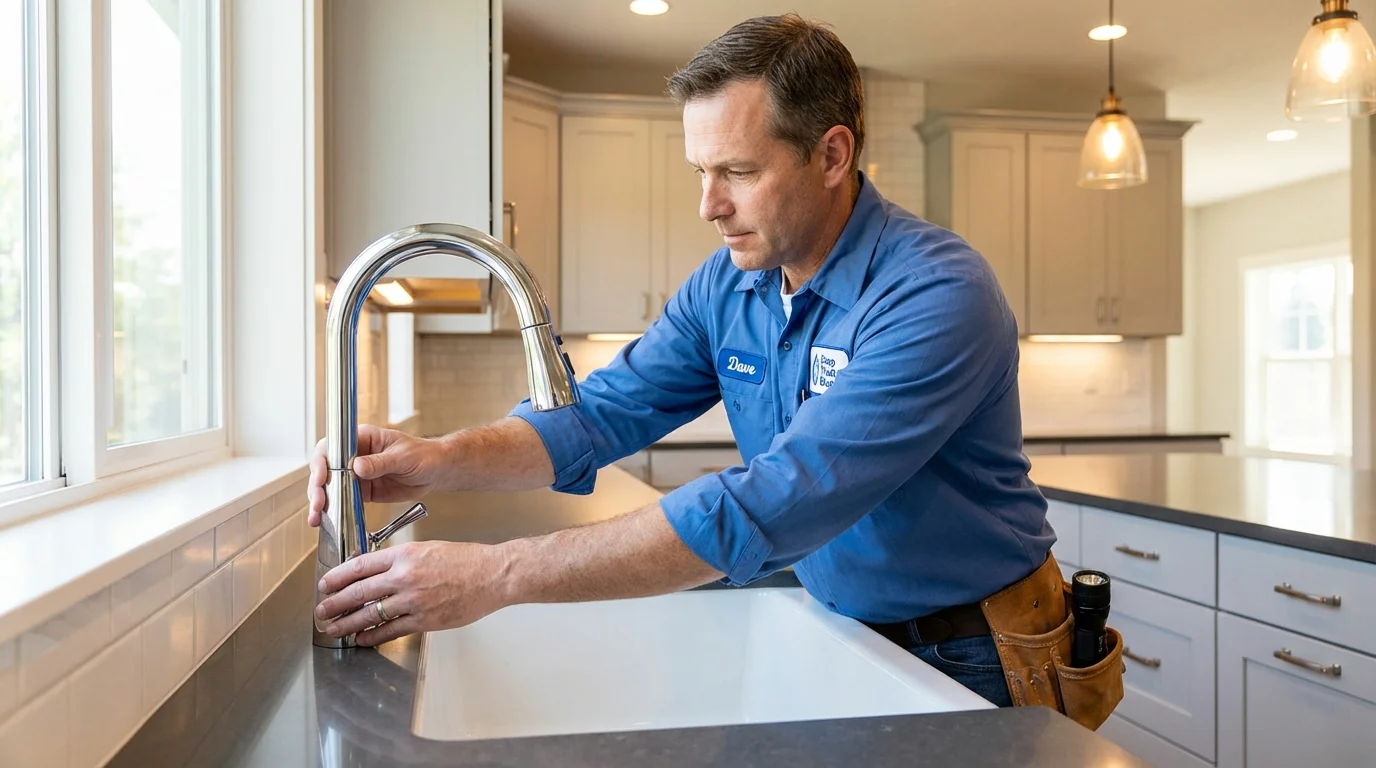 Kitchen faucet installation by Johns Plumbing LLC in Ocean Gate